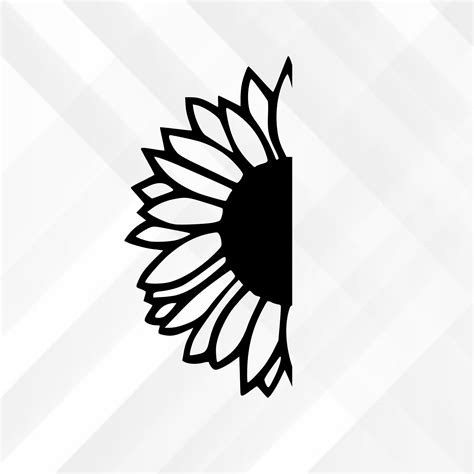 Download 538+ Half Sunflower SVG Cricut Cricut SVG
